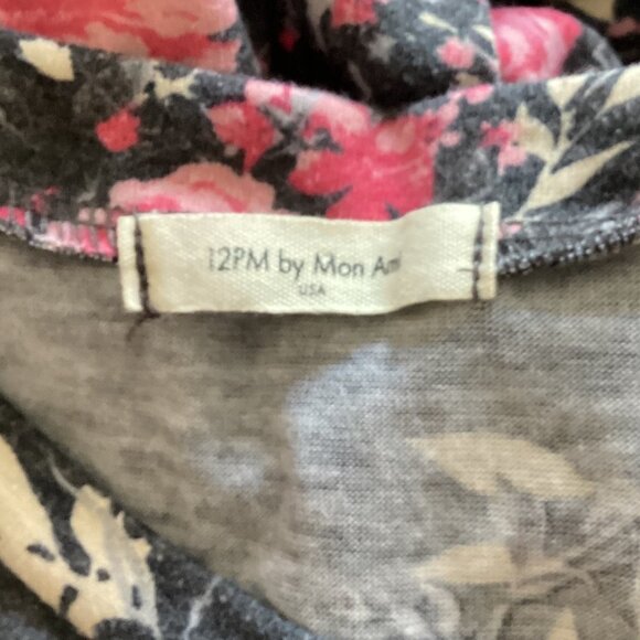 12 pm by Mon Ami Women's Maxi Long Gray Floral Dress Stretchy Cottage Core - Picture 10 of 10